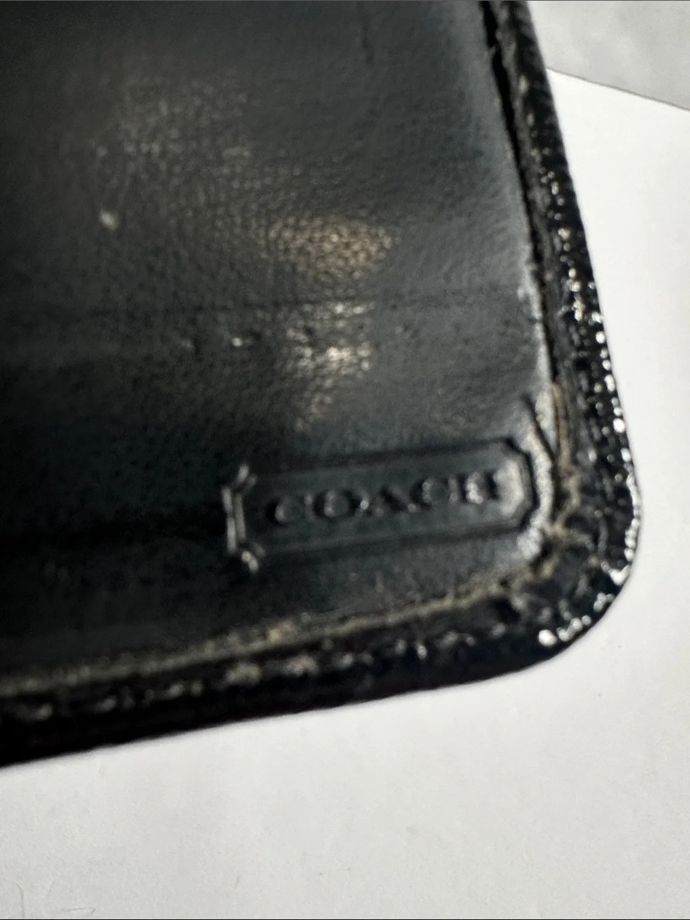 Coach Brown Signature Wallet Zip Around Black Stripe Zipper